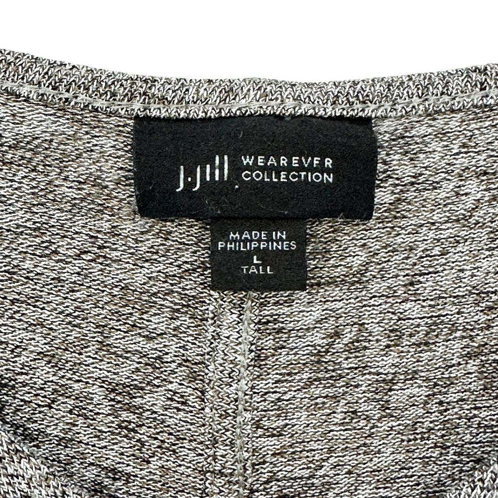 J. JILL WEAREVER V-neck Dolman Long Sleeve Tunic Top • Large Tall • brown - Picture 5 of 7